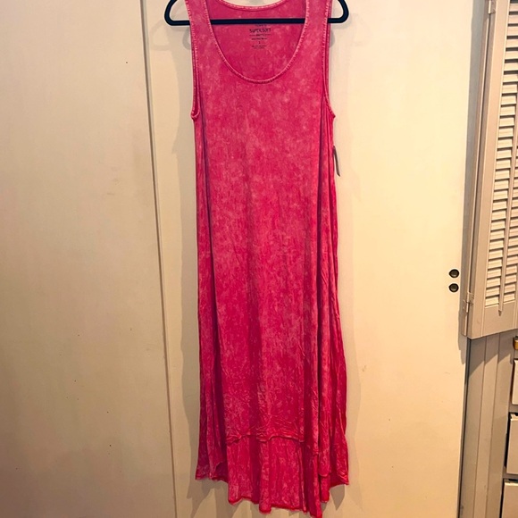 NWT Torrid maxi dress/ red tank top styled with uneven hem line size 1X 14-16 - Picture 1 of 11